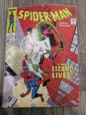 Marvel Comics Spiderman Comics Magazine 1988 The Lizard Lives