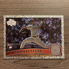 2011 Topps Aroldis Chapman Rookie Card Diamond Anniversary Rare Insert #110. rookie card picture
