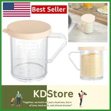 10 oz Clear Plastic Spice Shaker with Perforated Lid & Handle