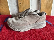 Hoka One One Bondi L Men  s Size 8 Beige Suede Running Sneakers 1122572 STPST