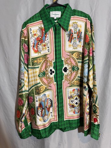 Casablanca Multicolor Le Jardin Des Cartes Print Shirt Mens Size Large