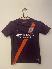 Nike Youth Manchester City 3rd Kit Shirt 2018/19 Soccer Jersey Purple Sz Medium