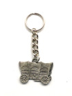 Vintage Old West Pioneer Wood Wheel Wagon Conestoga Keyring Keychain #1 — photo 1