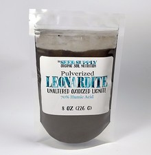 8 Oz Pulverized Leonardite Unaltered Oxidized Lignite 70 Humic Acid Fertilizer