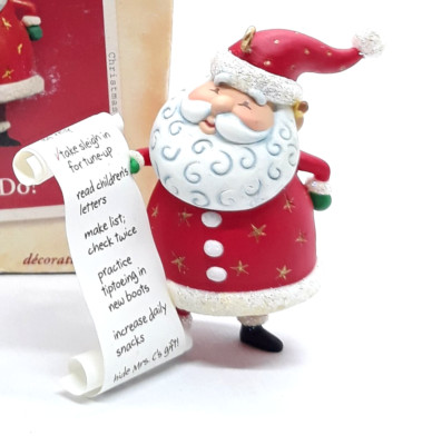Hallmark Keepsake Ornament So Much To Do Santa And His To Do List 2004