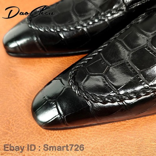 Luxury Men Formal Dress Shoes Slip-On Loafers Flats Wedding Shoes Footwear - Picture 16 of 25