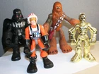Vintage 2004 Hasbro Star Wars Big Hands And Big Feet Action Figures Set Of 4