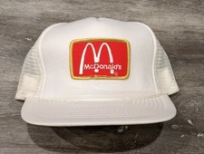 Vintage very clean rare McDONALDS SnapBack Hat Trucker Patch employee mesh