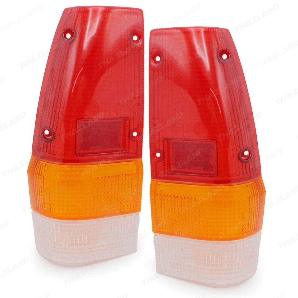 Par de lentes de luz trasera para Mitsubishi L200 Cyclone Mighty Max 1978-86 Foto 3 de 4