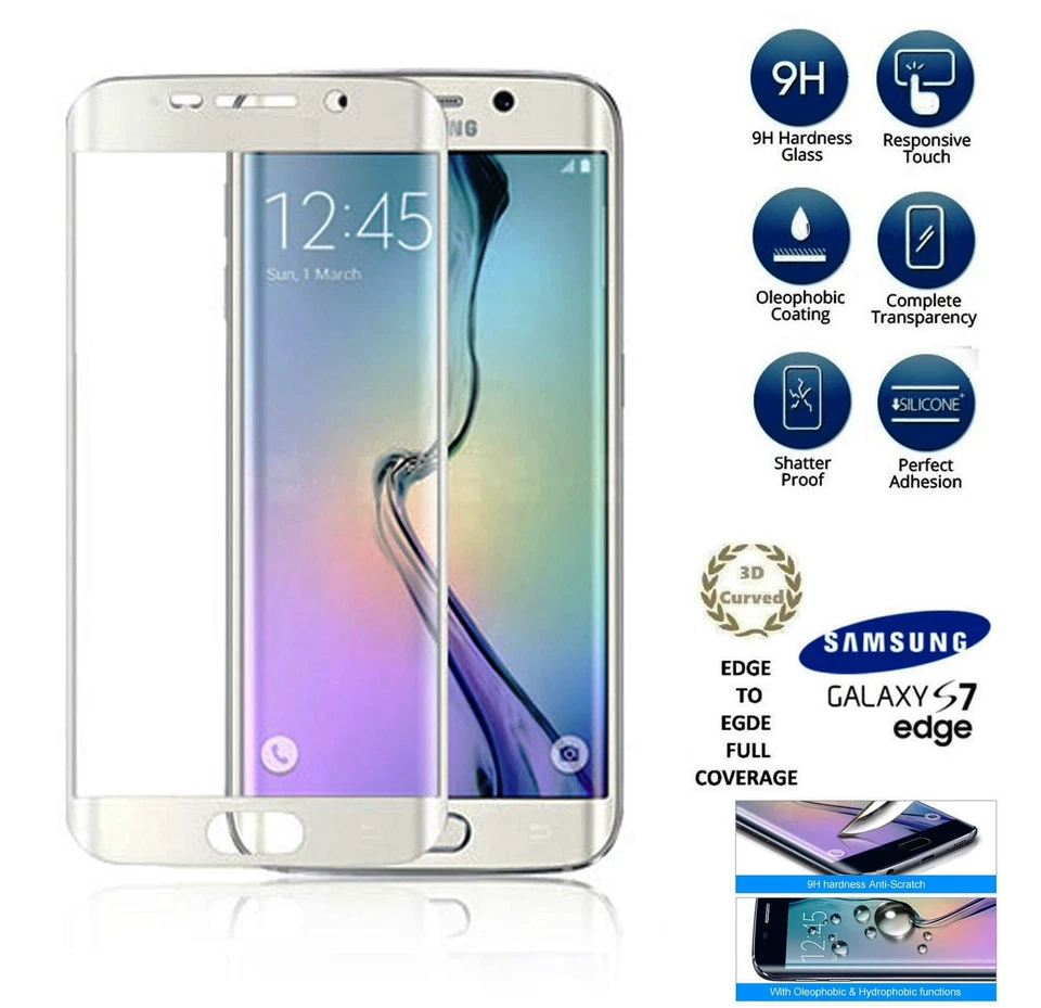 3D 弯曲全覆盖优质钢化玻璃三星 Galaxy S6 S7 Edge Plus — 第 2/4 张图片