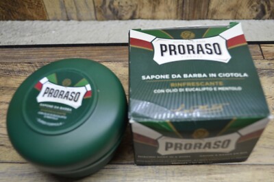 Proraso Shaving Soap in a Bowl Mug with Eucalyptus Oil Menthol 5.2 oz