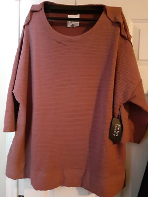 New York Laundry womens 3x tan 3/4 sleeve top new with tags