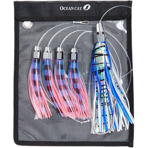 OCEAN CAT Saltwater Trolling Lure Bag Teaser Chain Fishing Lure FullyRigged Hook - Picture 9 of 137