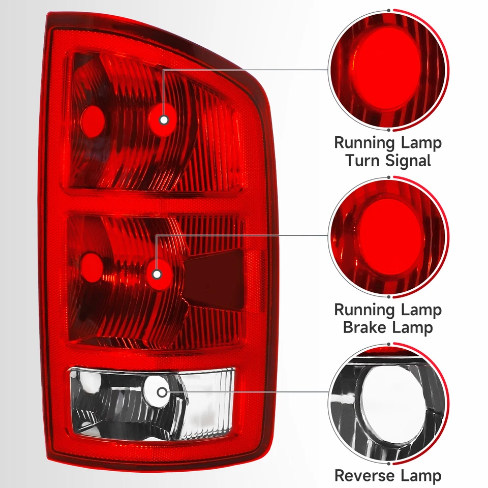 Tail Lights For 2002-2006 Dodge Ram 1500 2003-06 Dodge Ram 2500 3500 Lamps Pair Foto 3 de 4