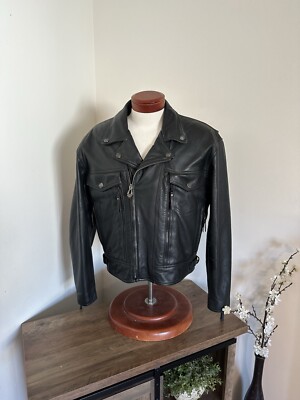 Harley Davidson Jacket L Black Leather Nevada Concealed Carry Zip Liner