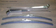 Windshield wiper arms & blades 4pc kit 67 68 69 Camaro coupe Firebird Stainless