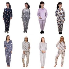 Conjunto de pijama de mujer suave de felpa polar cálido invierno ropa para dormir pijama s8-18