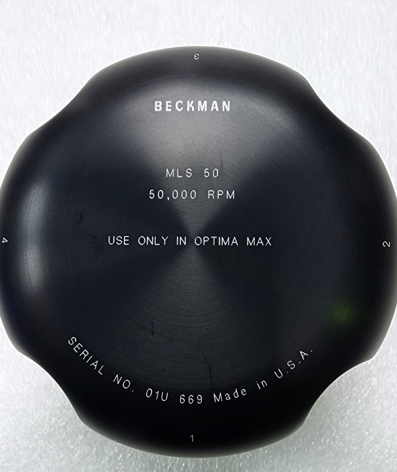 Beckman MLS-50 Optimax Ultracentrifuge Rotor & Buckets, 50,000 RPM  , 4 x 5 mL