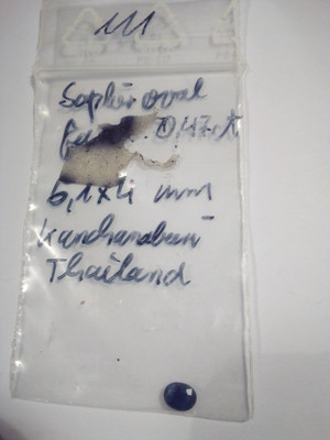 1  Saphir oval facet clean-VS kornblumenblau ca. 5,1x4 Kanchanaburi Thai 111