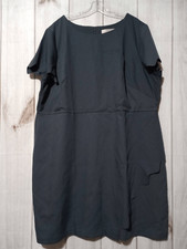 Loft Dress Ladies 26 Gray Short Sleeve Midi Office Siren Corpcore