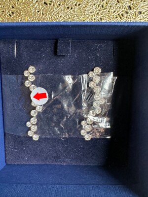 Swarovski Fidelity Pierced Earrngs Cry/Rhs 1121077 | eBay