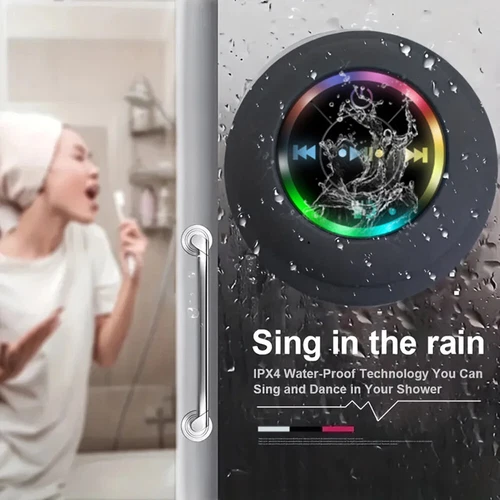 Waterproof Bluetooth Shower Speaker Bathroom Portable Wireless Hand-free Call - Picture 6 of 17