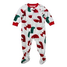 Carter s Baby Christmas Footed Pajamas Fleece Sleeper 18M Red Holiday One Piece