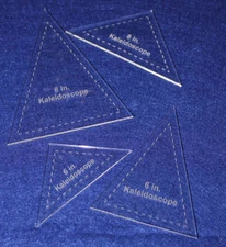 4 Piece Set Kaleidoscope 6" & 8" Templates  Acrylic 1/8" thick. Quilting/Sewing