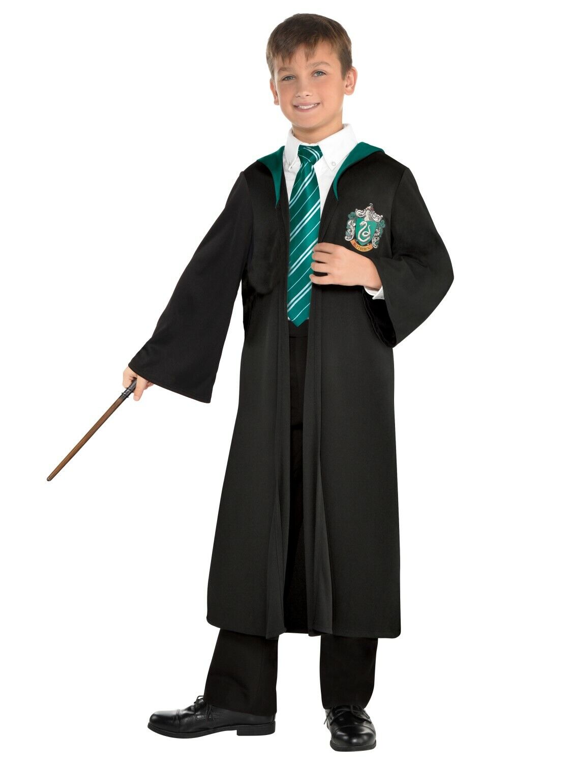 Kids' Deluxe Harry Potter Slytherin Robe Costume - Size 4-6 - Black