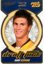 2010 Select AFL Prestige Draft Pick Platinum Die Cut PDP23 Koby Steven (Eagles)