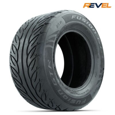 Set of 4, 255/55R12 GTW Fusion GTR Steel Belted Radial Golf Cart Tires, 23'' Tall