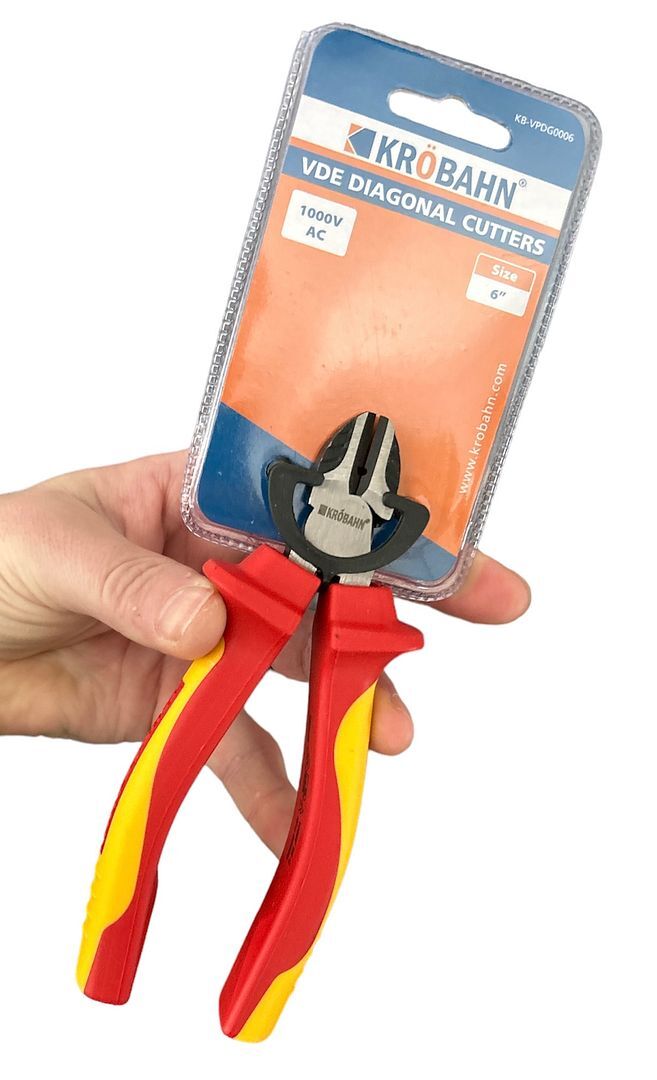 Krobahn VDE 6"" Diagonal Cutters Cutter Wire Cuts 1000v AC Electrician Tool DIY