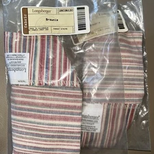 Longaberger Brownie Basket Liner In Market Stripe