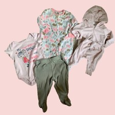 Just One You Carters Pink Fleece Sleeper Top Bottom Girls 3 Months Lot Of 5
