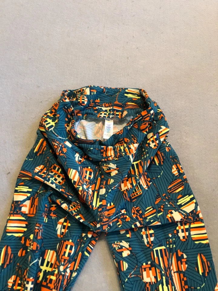 Lularoe Leggings Para Mujer Pequeños Funky Floral Tejido Salón Informal Pantalones Foto 3 de 4