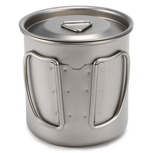 300/400/450/750ml Outdoor Titanium Cup Mug Water Cup w/ Foldable Handle WTY T0A8 - Picture 20 of 46