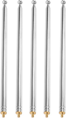 5Pcs Telescopic Antenna M3 Male Thread 7 Sections AM FM Radio Universal