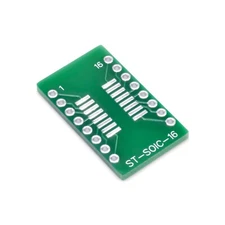 SOIC-16 / SOP16 SMD to DIP Adapter, PCB Breadboard Adapter ST-SOIC-16,  5 Pieces