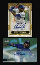 2020 FLEER 5 STAR RANDY AROZARENA 2021 TOPPS 172 VLADIMIR GUERRERO AUTOGRAPH /25
