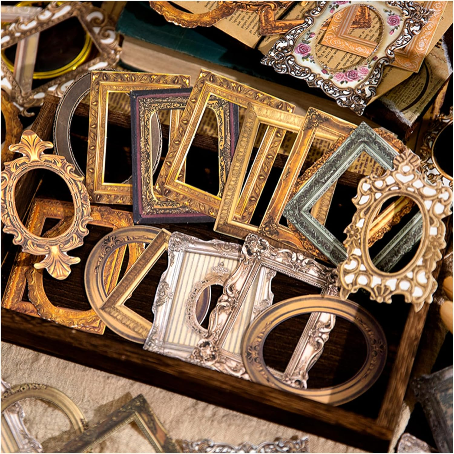 180Pcs Scrapbook Embellishments Window Frame for Scrapbooking Supplies