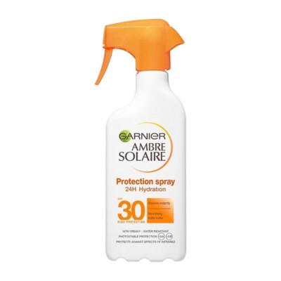 x2 Garnier Ambre Solaire Protection Spray 24H Hydration LSF30 je 300ml