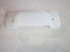 WHITE GLASS CABINT PULLS DRAWER HANDLES VINTAGE STYLE