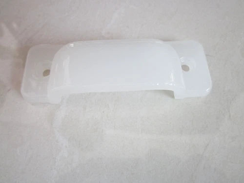 WHITE GLASS CABINT PULLS DRAWER HANDLES VINTAGE STYLE