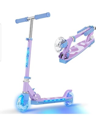 Faltbarer 2 Rad Kinder Roller mit Leuchträdern, Vorbau, Deck höhenverstellbar