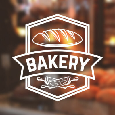 Bäckerei Wandaufkleber Aufkleber Grafiken Shop Brot Brot Brot Kunst Business Backen bk15