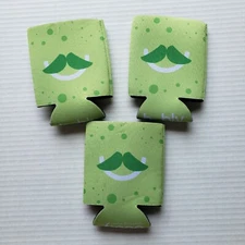 Lot Of 3 Pepsi Bubly Sparkling Water Lime Green Insulated Can Koozies New