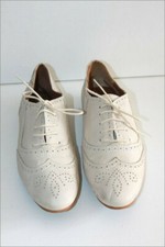 ZARA WOMEN Derby à Lacets Cuir Teinte Brume Doublés Cuir T 40 TBE