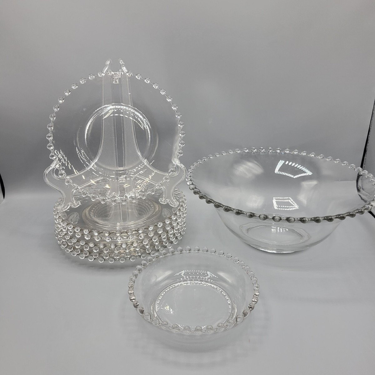 Imperial Glass Candlewick Set Of 9 Plates & Bowls, 1950s | eBay