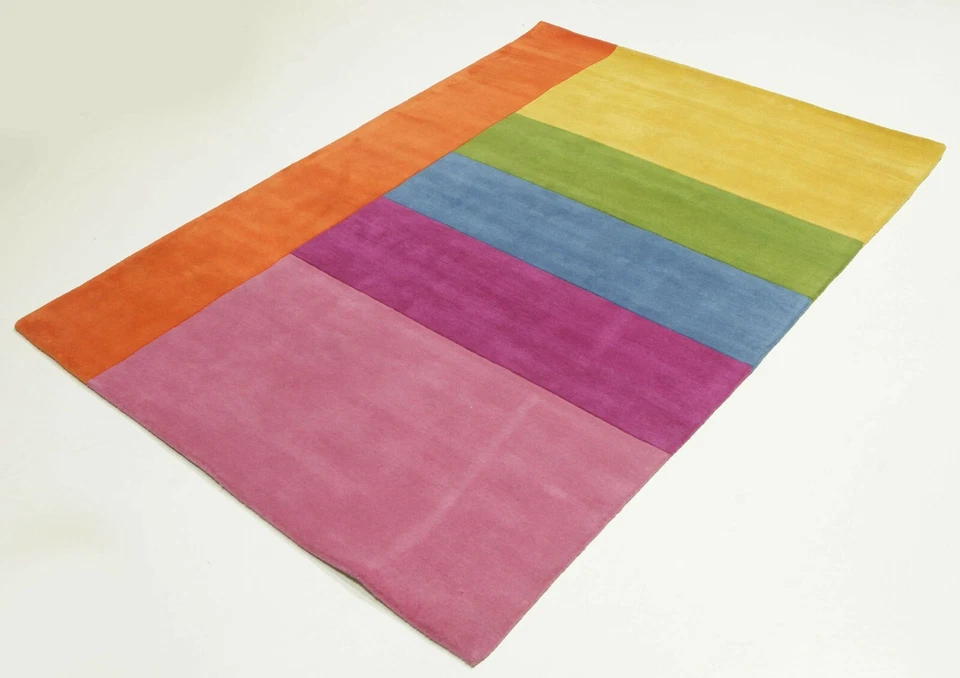 Jema Multi-Color Handgetuftet 100% Wolle Weich Bereich Teppich - Bild 2 von 4