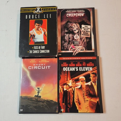 Horror DVD Lot. plus Misc. Short Circuit. Bruce Lee. Creepshow. Oceans Eleven.